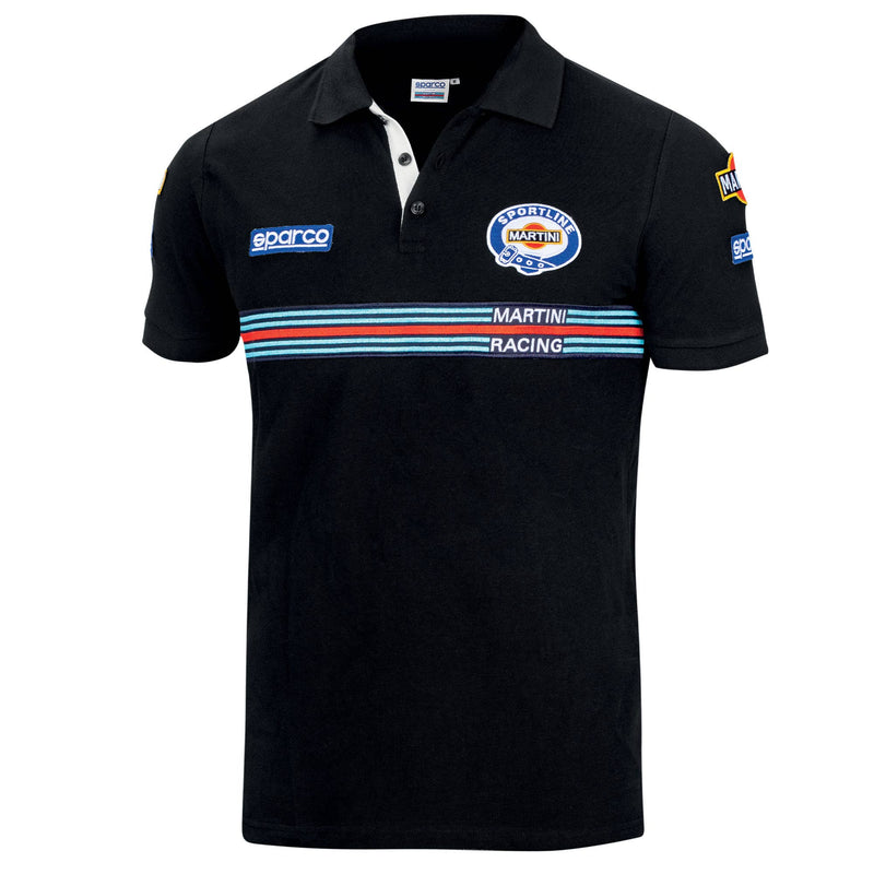 Sparco Martini Racing Replica Polo — Black — view 1