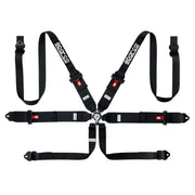 Sparco Competition H-3+2 6-Point Racing Harness – Black