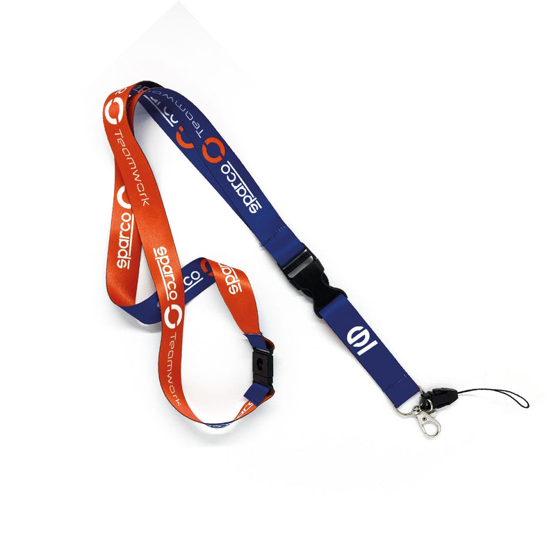 Sparco Teamwork Lanyard – Blue / Fluorescent Orange 099104AZAF