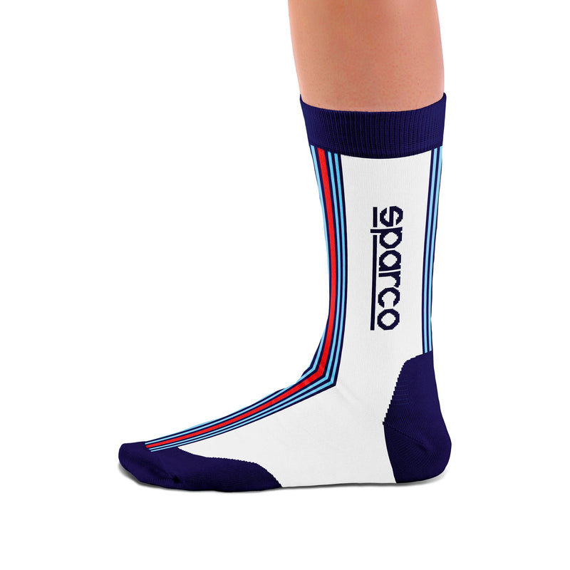 Sparco Martini Racing Iconic Design Socks - White/Blue/Red