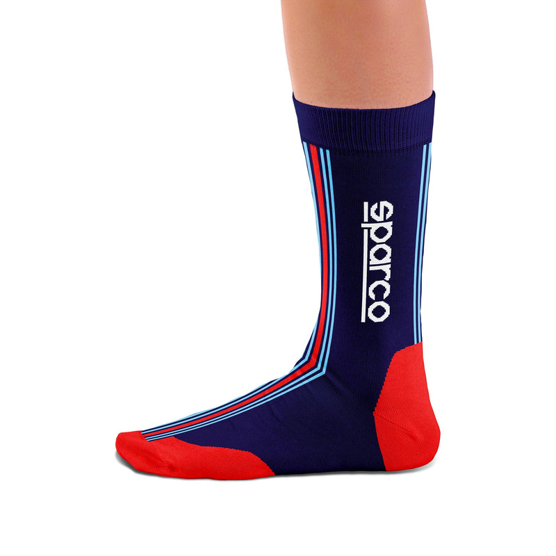 Sparco Martini Racing Iconic Design Socks - White/Blue/Red