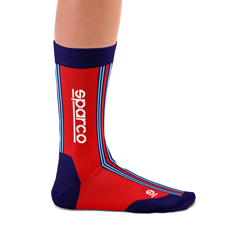 Sparco Martini Racing Iconic Design Socks - White/Blue/Red