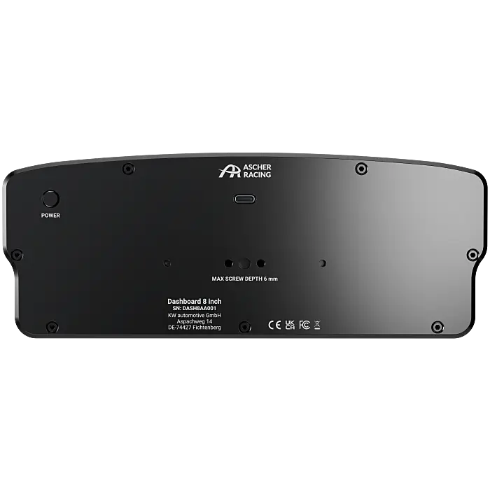 Ascher Racing 8" Dashboard - Ascher Racing - Sim Race Webshop product image 3