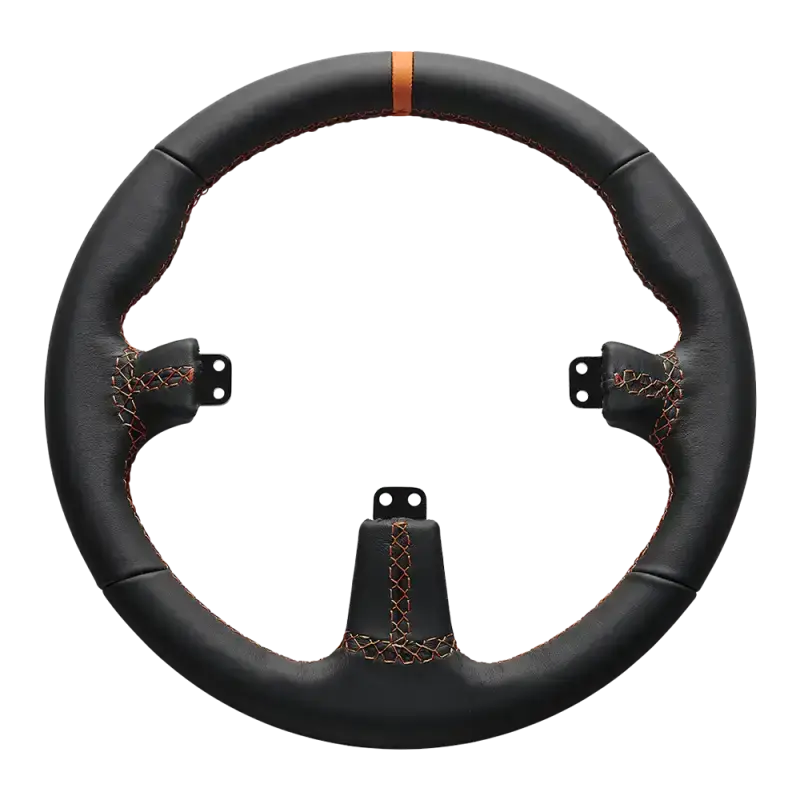 Asetek SimSports Round Black Leather Steering Wheel Rim - Asetek SimSports - Sim Race Webshop product image 2