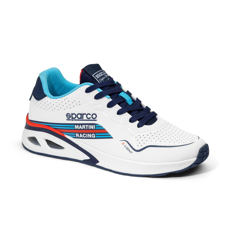 Sparco Martini Racing S-Light Sneakers — White/Navy blue — view 1