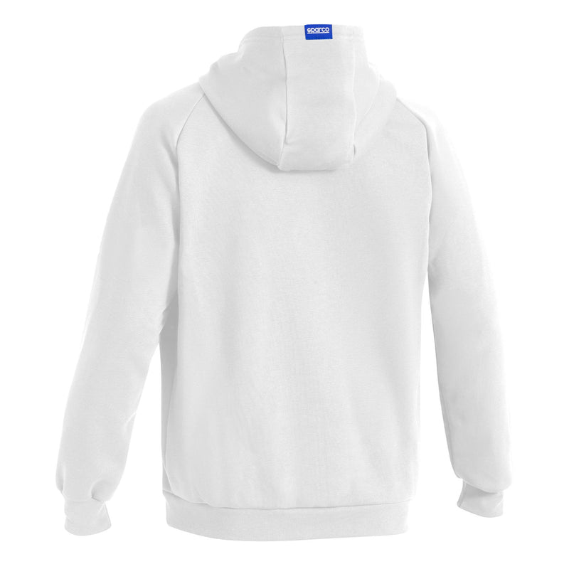 Sparco Gulf Hooded Full Zip Sweatshirt — White — view 2