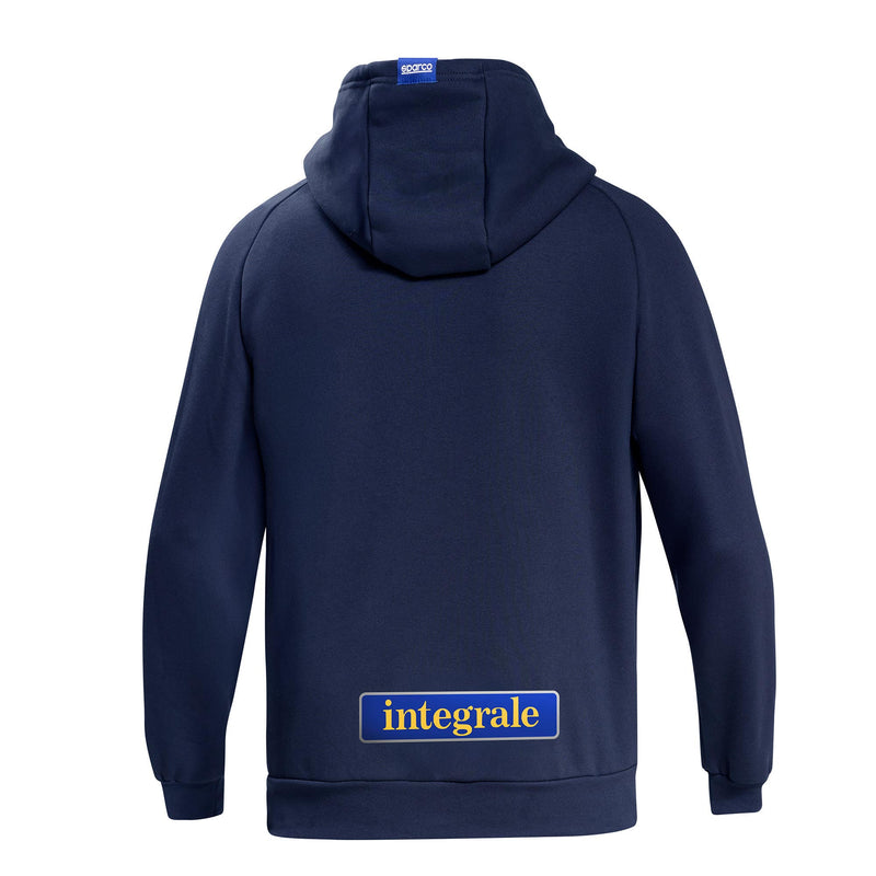 Sparco Lancia HF Delta Hoodie — Dark Blue/Yellow — back