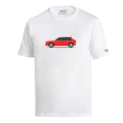 Sparco Lancia HF Delta T-Shirt — White/Red — front