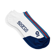 Sparco Martini Racing Iconic Low Cut Socks — White/Blue — view 1