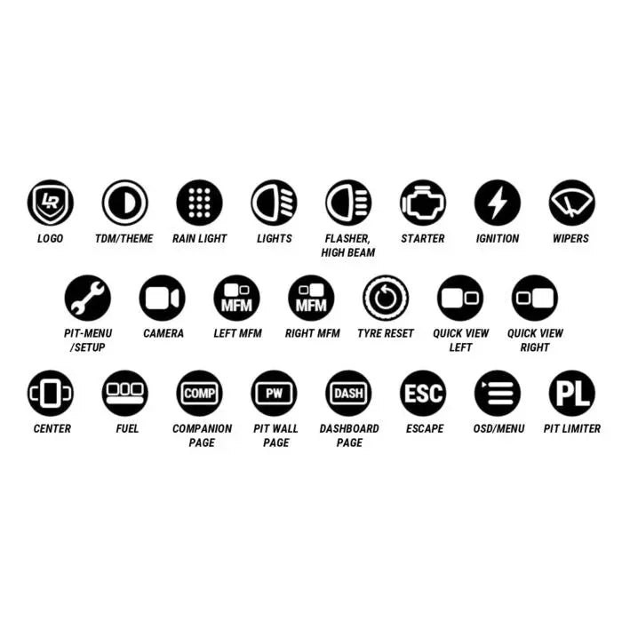 Ascher Racing Lovely Sim Racing Button Caps - Ascher Racing - Sim Race Webshop product image 5