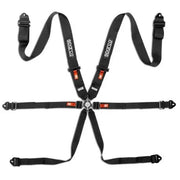 Sparco Competition H-3 Steel 2026 6-point racing harness - Black