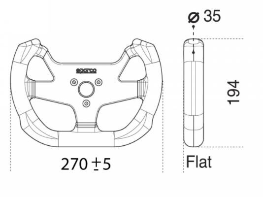 Sparco F-10C 3-Bolt Steering Wheel