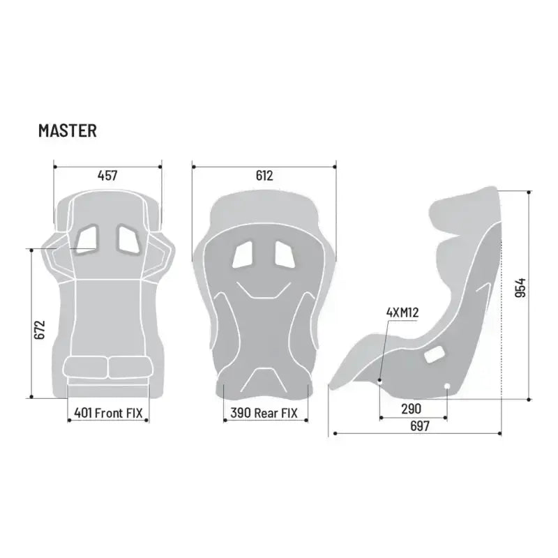 SPARCO MASTER FIBREGLASS SEAT - Sim Race Webshop B.V.