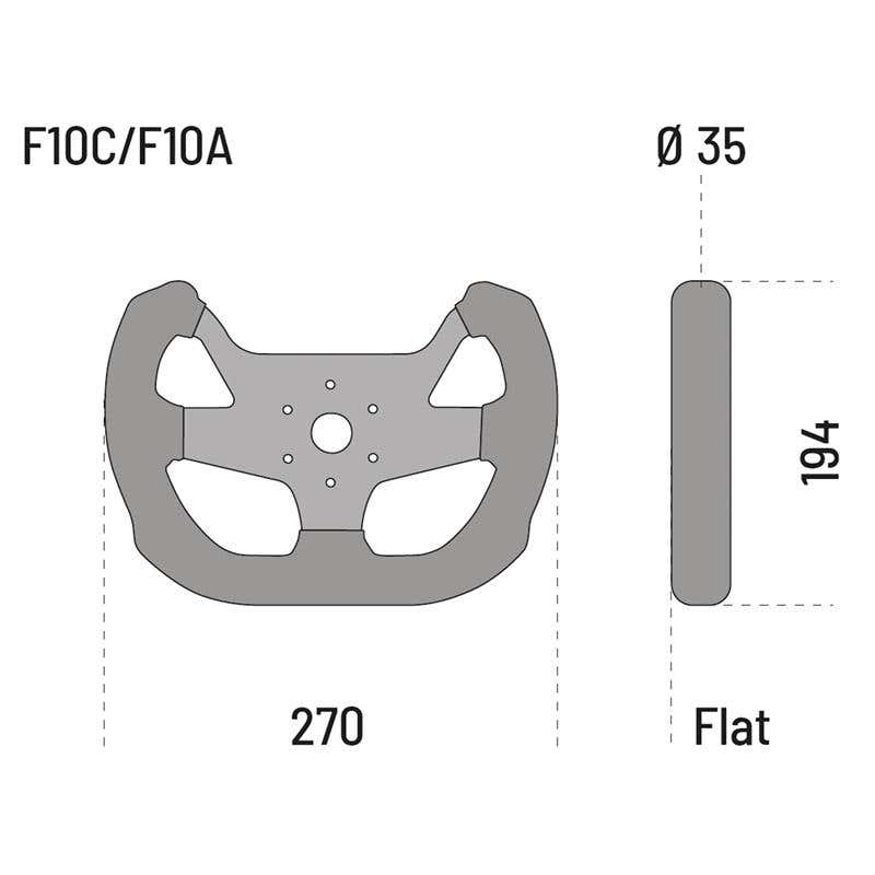 Sparco F-10C 6-Bolt Steering Wheel — 