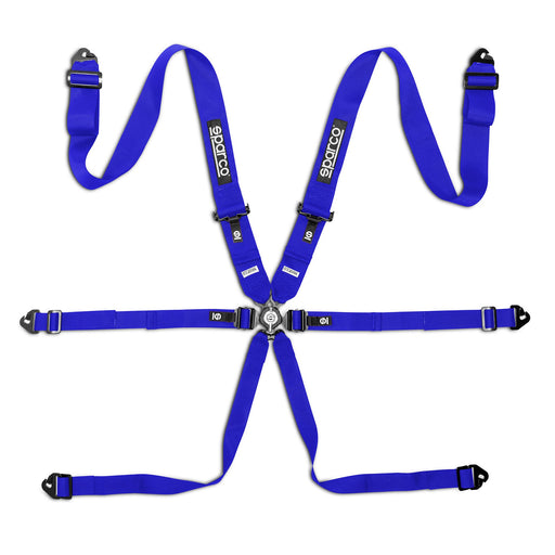 Sparco Competition H-3 Steel 2026 6-Point Harness — Sky blue
