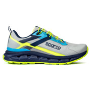 Sparco S-Pike Turini Occupational Shoes O2 ESD Unisex Grey — Silver/Blu Marine/Fluo lime