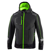 Sparco Tech York Softshell Jacket — Grey/Green