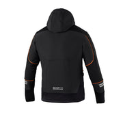 Sparco Tech York Softshell Jacket — Black/Orange fluo