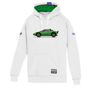 Sparco Lancia HF Hoodie - White/Black — White/Green