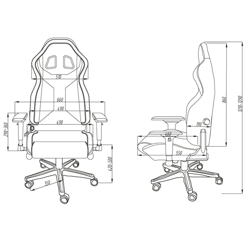 Sparco Icon Sky Office Chair — Black/Light Blue