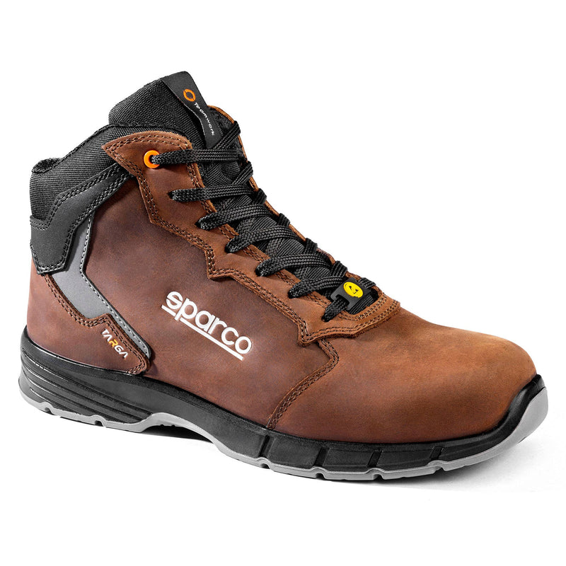 Sparco Targa-H Vic Safety Shoes S3S ESD Unisex Brown — Dark brown