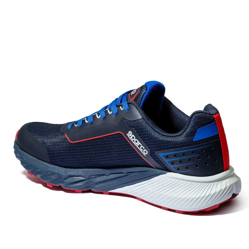 Sparco S-Park Leon Occupational Shoes O1 ESD Unisex Black — Navy blue/Red