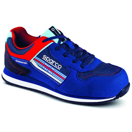 Sparco Gymkhana Martini Racing Safety Shoes S1P ESD Unisex Blue/Red — Navy blue