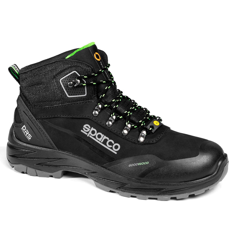Sparco Goodwood River Occupational Shoes O1 ESD Unisex Black or Grey — Black