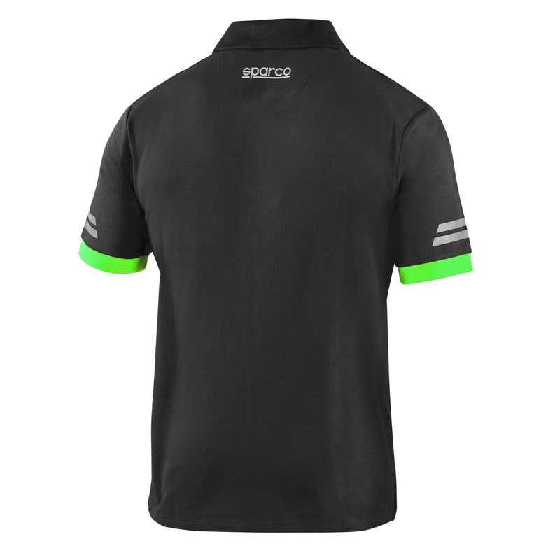 Sparco Tech Toledo Polo Shirt — Grey/Green