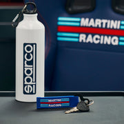 Sparco Martini Racing Leather Keyring - Light Blue — Sky blue