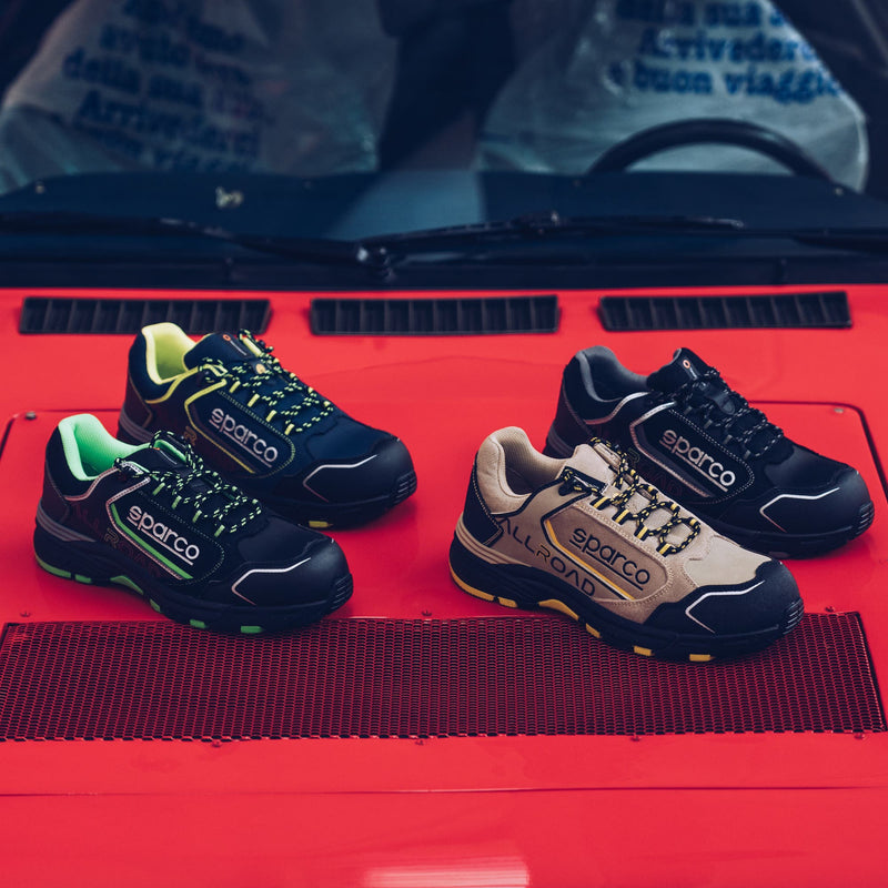 Sparco Allroad Baku Safety Shoes S3 - Black — Black/Fluo green