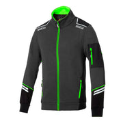 Sparco Tech Alabama Full-Zip Sweatshirt — Grey/Green