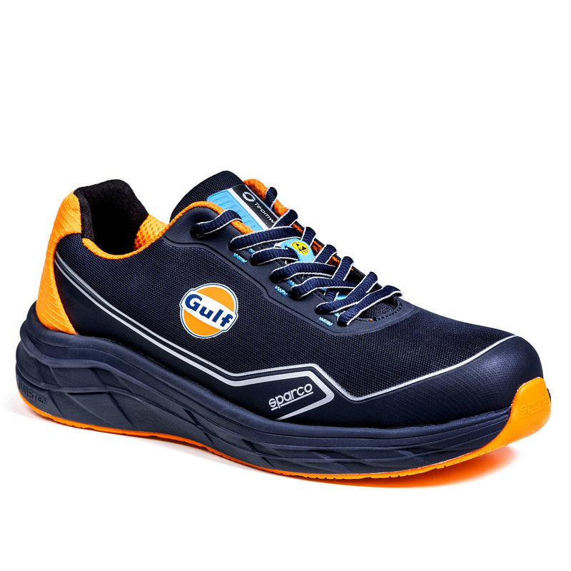 Sparco Gulf Sneakers Safety Shoes S1PS — Marine blue/Fluorescent orange