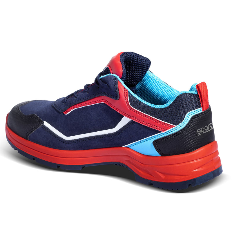 Sparco Martini Racing Indy Sanremo Safety Shoes S3 ESD Unisex Blue — Navy blue/Red