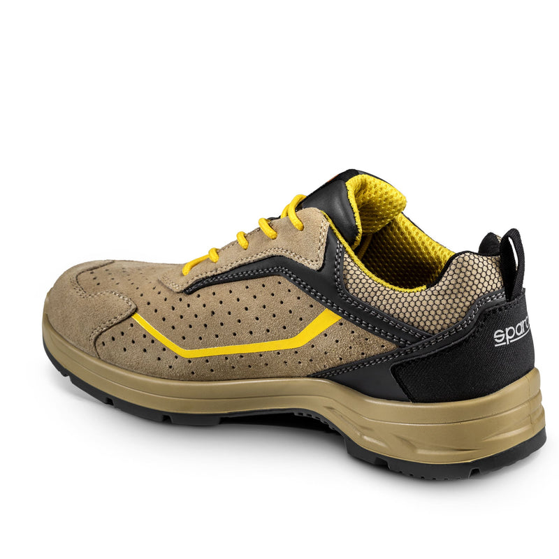 Sparco Safety Shoes S1P Indy Colton ESD Unisex Taupe — Taupe/Yellow