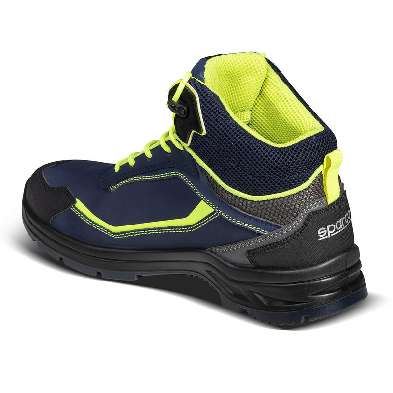 Sparco Safety Shoes S3 Indy-H Richmond ESD Unisex Navy — Marine Blue/Fluorescent Yellow