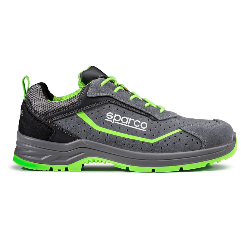 Sparco Safety Shoes S1P Indy Felix ESD Unisex Grey/Fluorescent Green — Grey/Fluo green