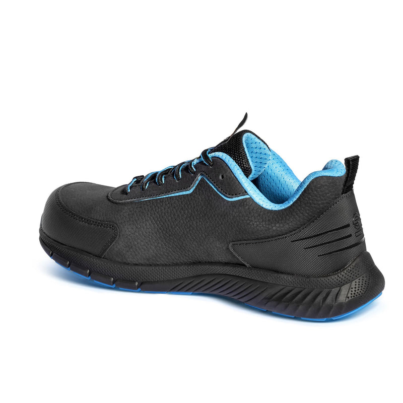 Sparco Safety Shoes S3S Traction Takuma Unisex Black/Light Blue — Black/Sky Blue