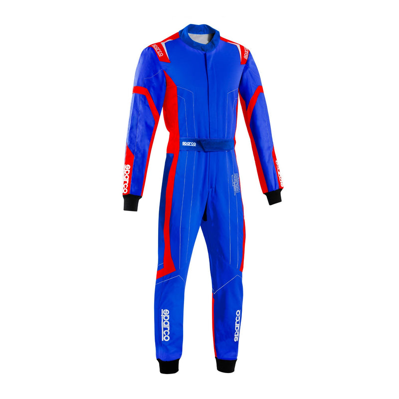 Sparco Thunder Advanced Karting Suit — Light blue/Red