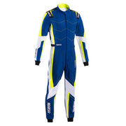 Sparco Kerb Advanced Karting Suit — Light blue/Fluorescent yellow