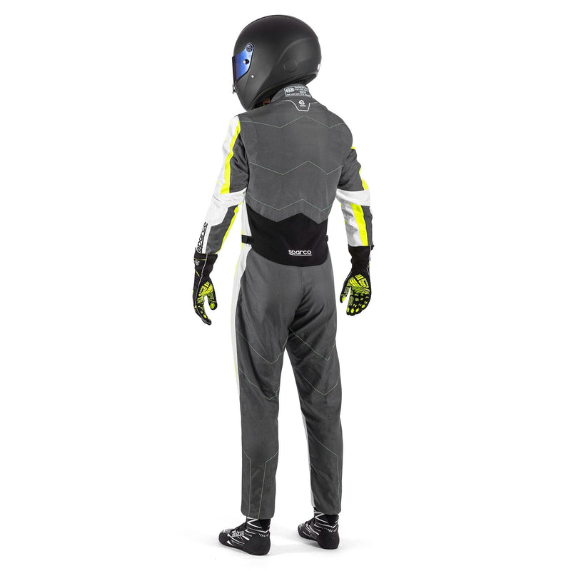Sparco Kerb Advanced Karting Suit — Dark grey/Fluorescent yellow