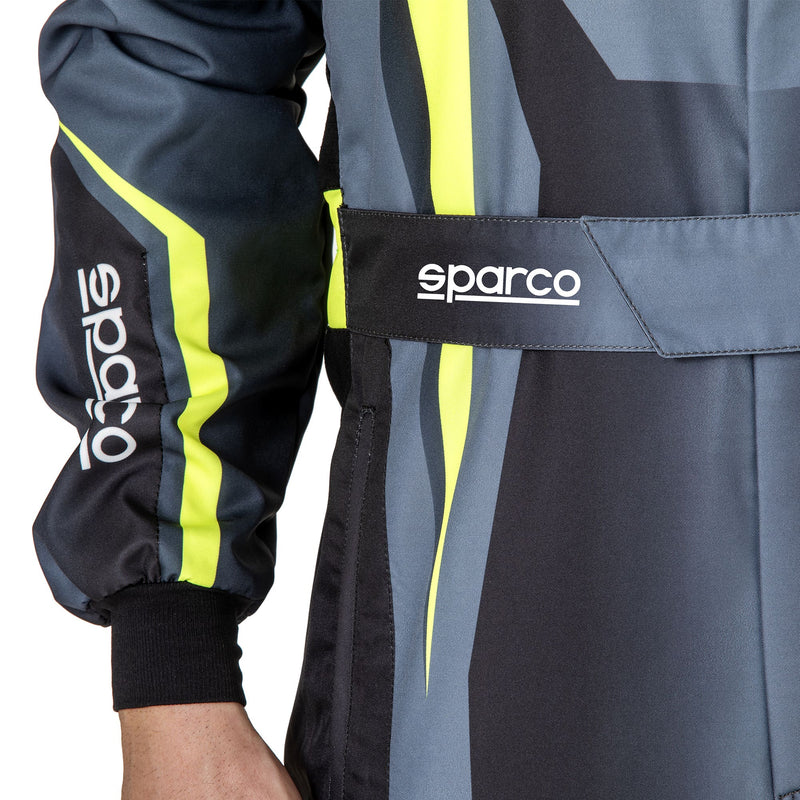 Sparco Prime-K Advanced Karting Suit — Black/Fluo yellow