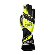 Sparco K-Arrow+ Karting Gloves — Black/Fluo yellow