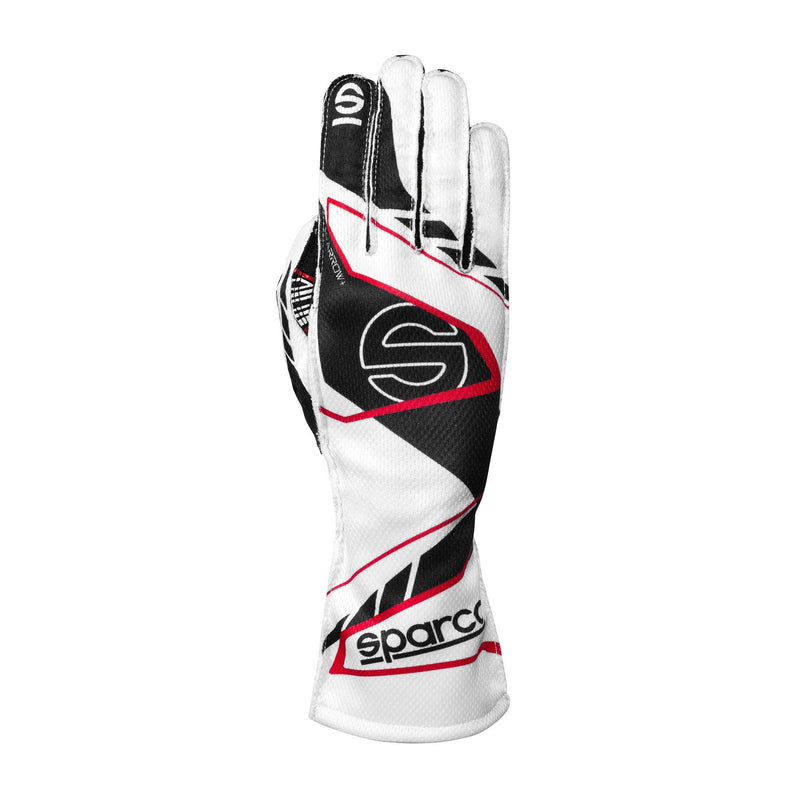 Sparco K-Arrow+ Karting Gloves — White/Black